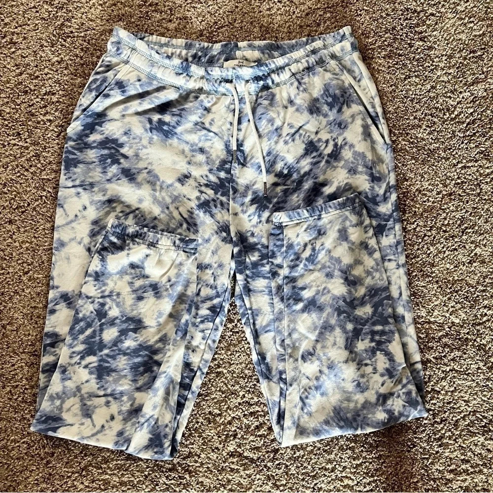 H Halston Studio Women’s Blue Tie Dye Knit Joggers, Size M - Picture 2 of 5